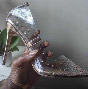 Bridal heels/See Through heels. Never worn.